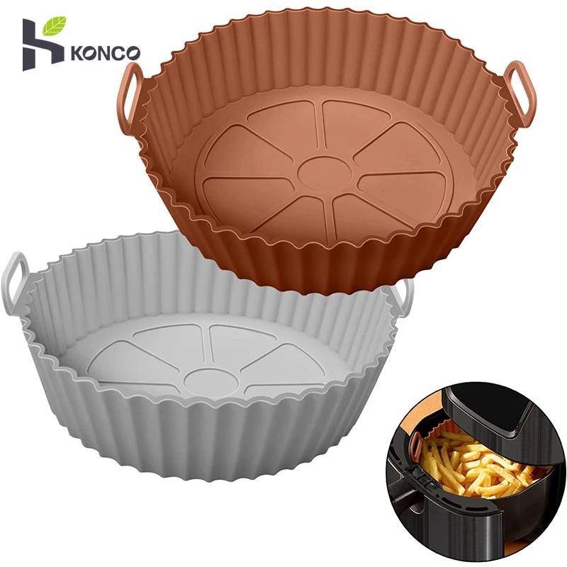Air Fryer Silicone Pot,Round Reusable Air Fryers Oven Baking Tray Fried Chicken Basket Mat Replacemen Grill Pan Accessories
Air Fryer Silicone Pot,Round Reusable Air Fryers Oven Baking Tray Fried Chicken Basket Mat Replacemen Grill Pan Accessories
