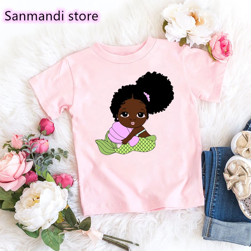 Lovely Melanin mermaid Tshirt For Black Girls Magic Kids Clothes Harajuku Kawaii Children Clothing Pink Yellow Solid T Shirt
Lovely Melanin mermaid Tshirt For Black Girls Magic Kids Clothes Harajuku Kawaii Children Clothing Pink Yellow Solid T Shirt
