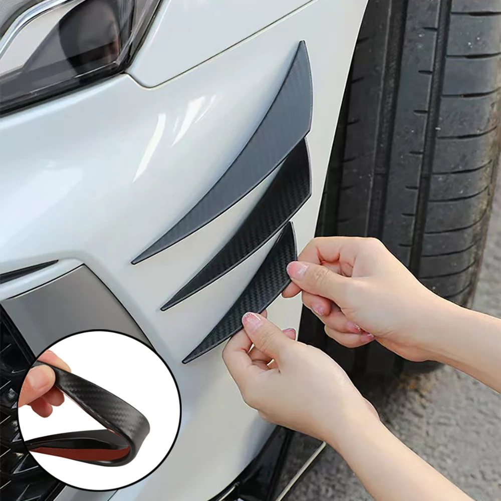 Universal Car Front Bumper Lip Decoration Diffuser Splitter Fins Black Carbon Fiber Body Spoiler Canards Car Modified Accessorie
Universal Car Front Bumper Lip Decoration Diffuser Splitter Fins Black Carbon Fiber Body Spoiler Canards Car Modified Accessorie