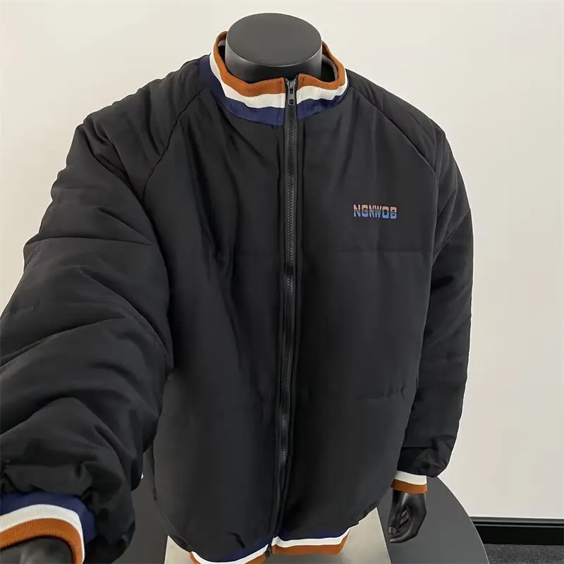 Standing collar cotton jacket for men in winter 2025, new thick and warm cotton jacket, men's outerwear, bread jacket
Standing collar cotton jacket for men in winter 2025, new thick and warm cotton jacket, men's outerwear, bread jacket