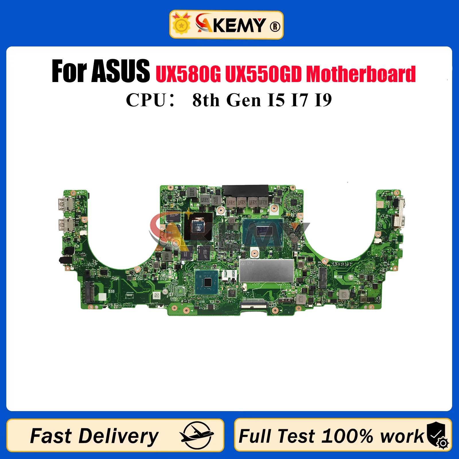 UX550GD Laptop Motherboard For ASUS ZenBook UX550 UX580G UX55VD UX55VE Notebook Mainboard With I5 I7 I9 CPU 100% tests OK stk
UX550GD Laptop Motherboard For ASUS ZenBook UX550 UX580G UX55VD UX55VE Notebook Mainboard With I5 I7 I9 CPU 100% tests OK stk