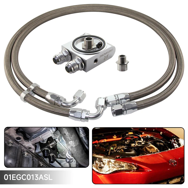 Oil Filter Adapter Sandwich Plate Uinversal AN10 Thermostat 73±0.5° +1.4m/1.6m 1/8NPT Hoses Clamps Silver
Oil Filter Adapter Sandwich Plate Uinversal AN10 Thermostat 73±0.5° +1.4m/1.6m 1/8NPT Hoses Clamps Silver