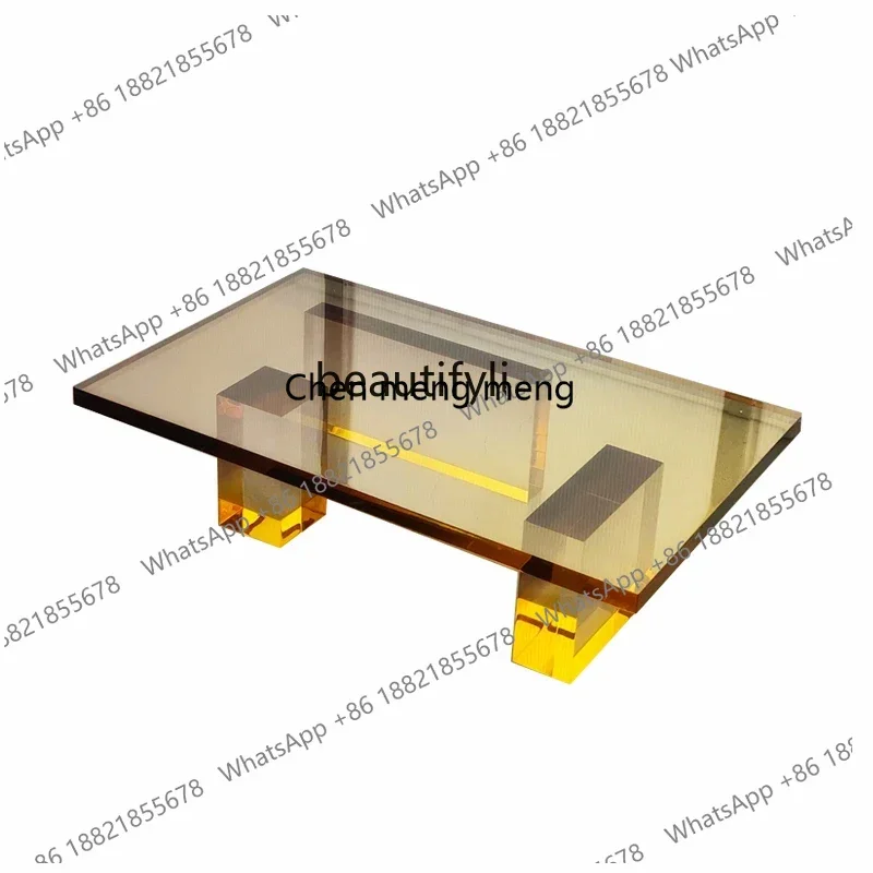 High-End Design Custom Acrylic Amber Coffee Table Rectangular Art High Transparent Crystal Color Lobby Tea Table furniture
High-End Design Custom Acrylic Amber Coffee Table Rectangular Art High Transparent Crystal Color Lobby Tea Table furniture
