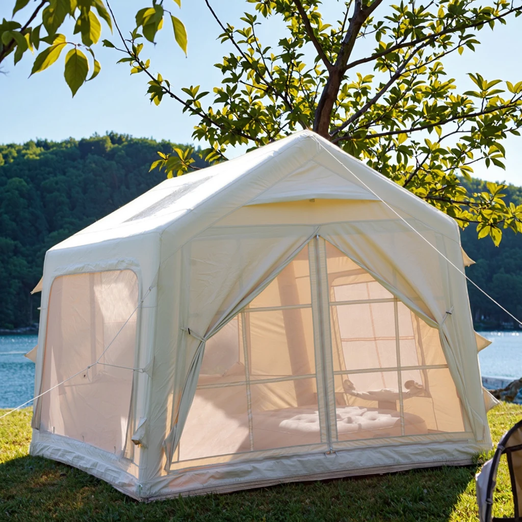 2-Door 420D Oxford Waterproof 13.68 Sqm Large Luxurious Glamping Inflatable Tent for Outdoor Camping
2-Door 420D Oxford Waterproof 13.68 Sqm Large Luxurious Glamping Inflatable Tent for Outdoor Camping