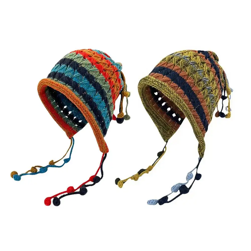 Colorful Rainbow Striped Knit Wool Beanie Hat For Women Winter Warm Crochet Ear Protection Cap Female Girl Snow Windproof Bonnet
Colorful Rainbow Striped Knit Wool Beanie Hat For Women Winter Warm Crochet Ear Protection Cap Female Girl Snow Windproof Bonnet