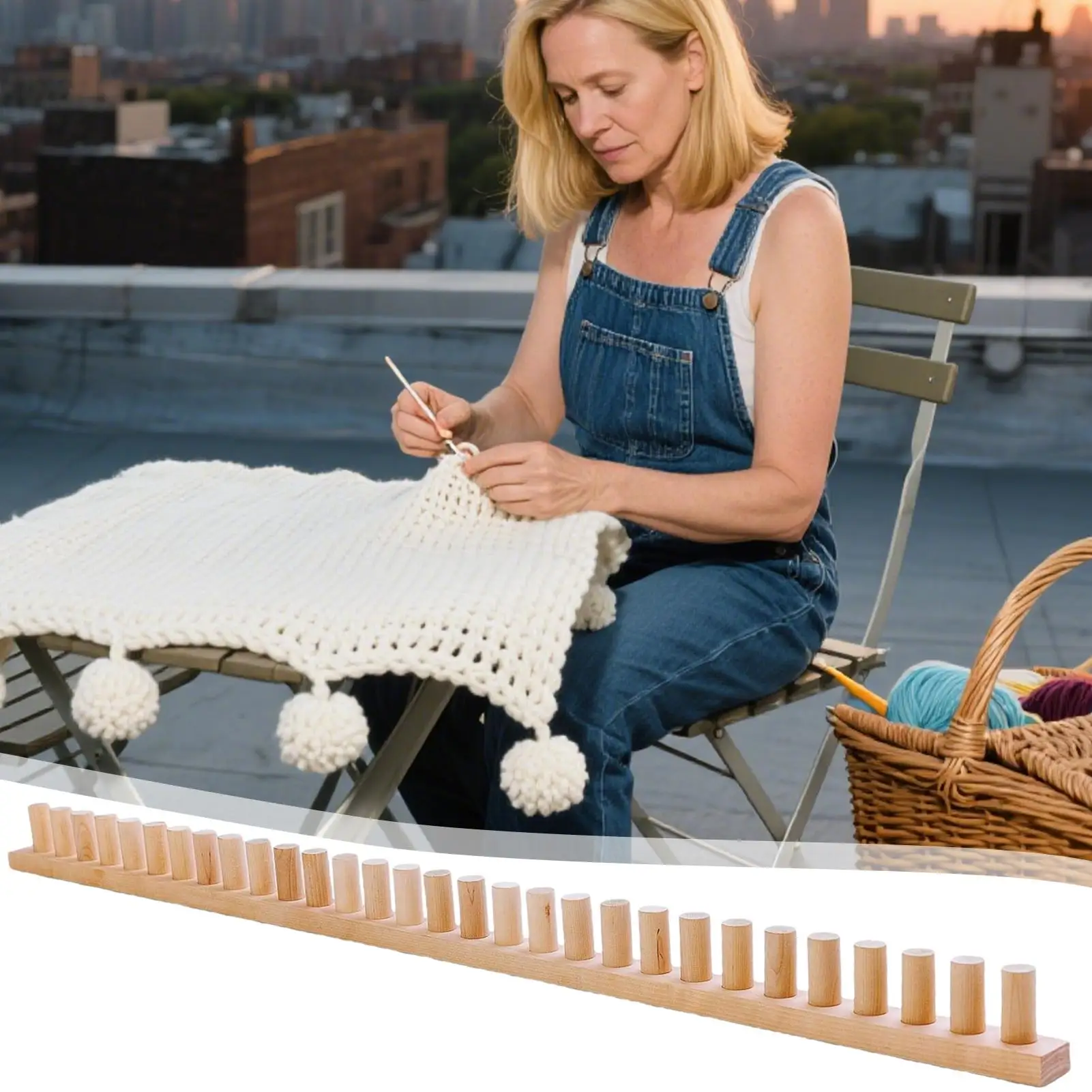 Ткацкий станок для одеяла из массивной пряжиПортативный ткацкий станок для массивных одеял Регулируемый размер Ручное вязание игл не требуется
Ткацкий станок для одеяла из массивной пряжиПортативный ткацкий станок для массивных одеял Регулируемый размер Ручное вязание игл не требуется