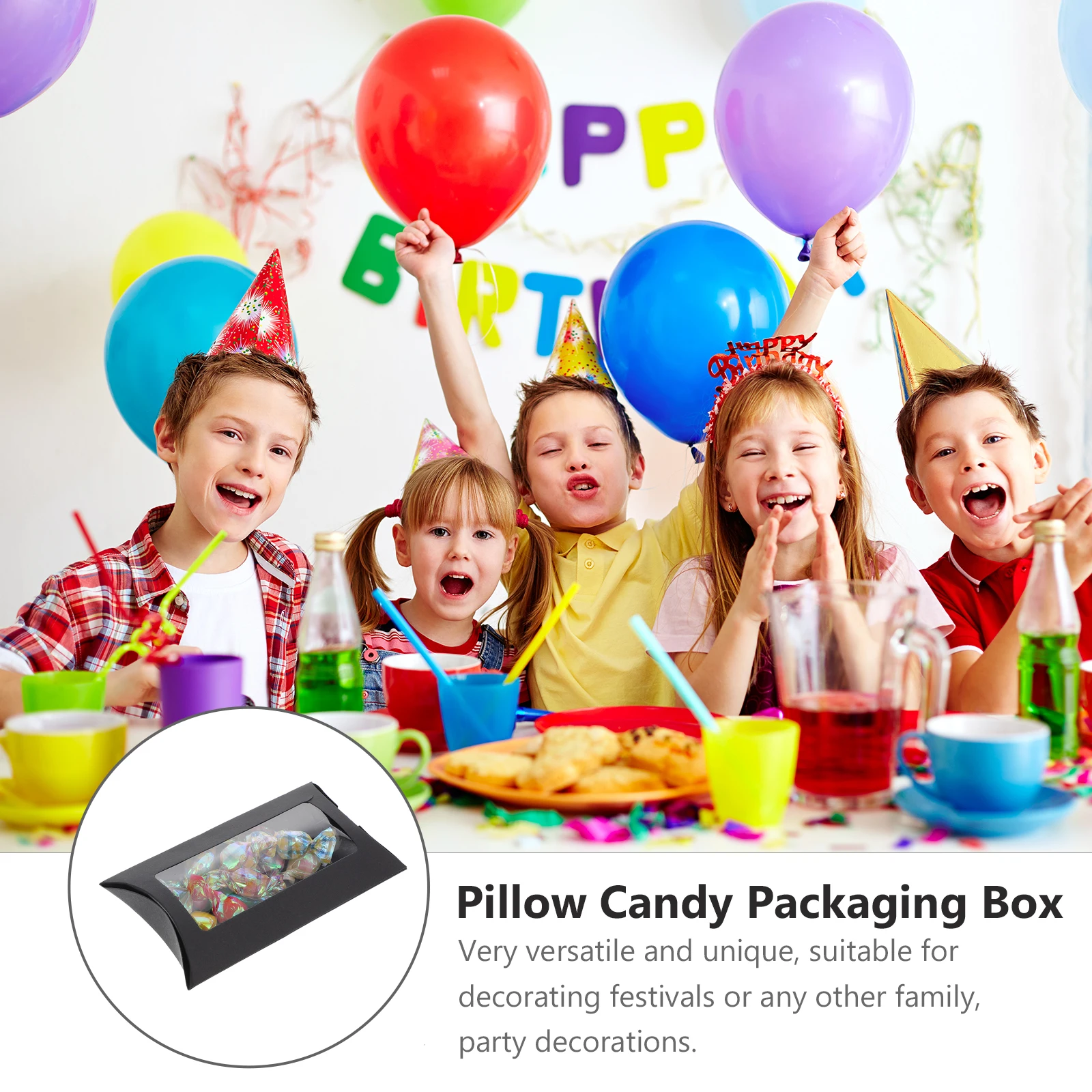10pcs Packaging Black Candy With Clear Window Paper Pillow Boxes For Gift Party Decorations Durable Light Weight Premium Quality
10pcs Packaging Black Candy With Clear Window Paper Pillow Boxes For Gift Party Decorations Durable Light Weight Premium Quality