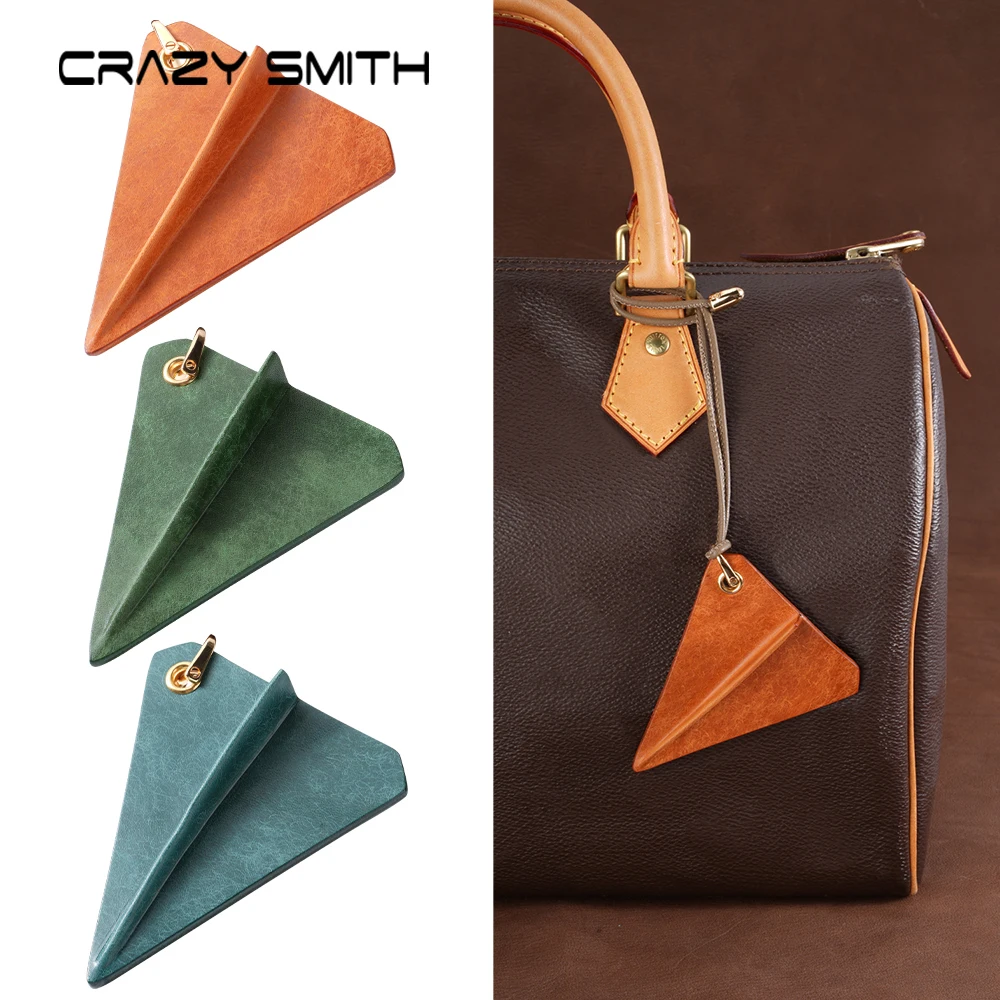 CRAZYSMITH Handmade Bag Charm Paper Airplane Pendant Genuine Leather Bags Pendants Cute Stylish Handbag Decoration Accessories
CRAZYSMITH Handmade Bag Charm Paper Airplane Pendant Genuine Leather Bags Pendants Cute Stylish Handbag Decoration Accessories