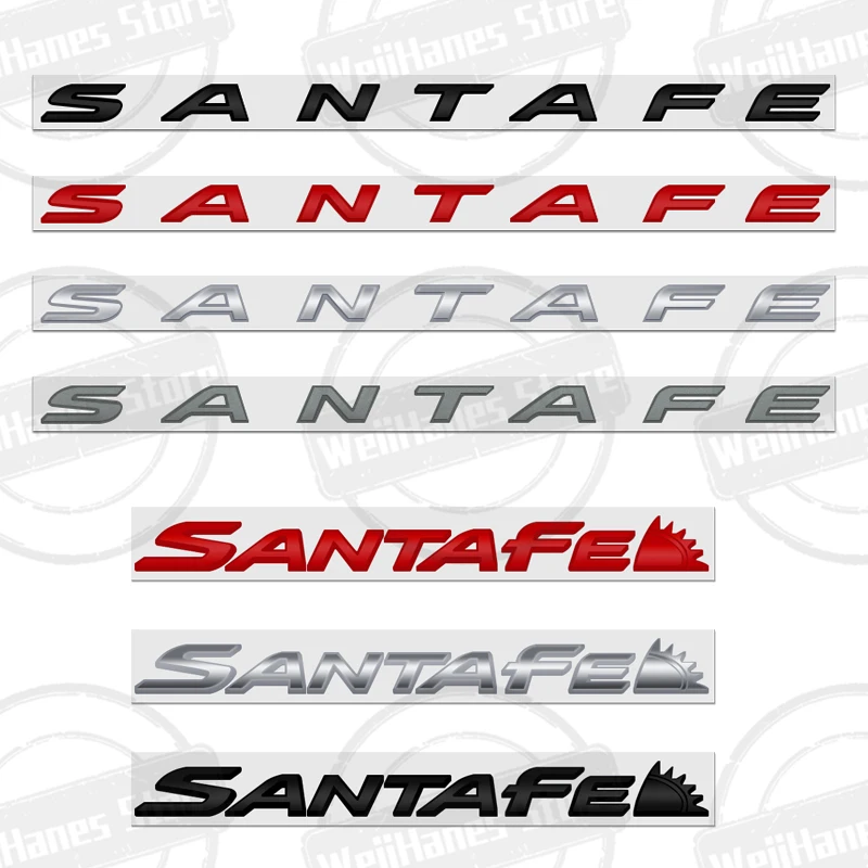 Metal 3D For Santa Fe Logo Front Hood Badge Letter Logo Car Rear Trunk Body Sticker Emblem Accessories
Metal 3D For Santa Fe Logo Front Hood Badge Letter Logo Car Rear Trunk Body Sticker Emblem Accessories