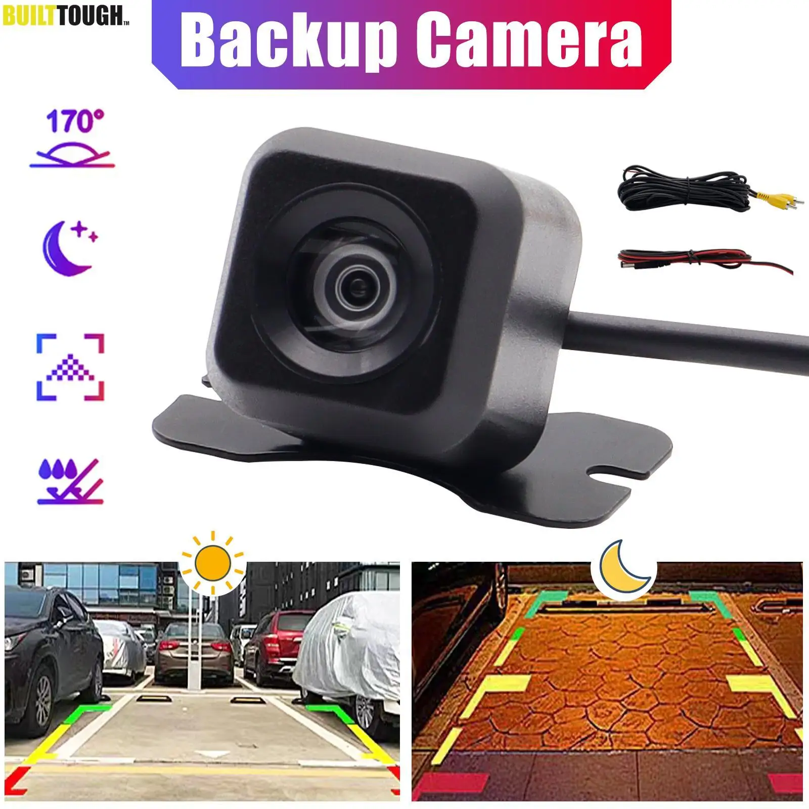 Universal Car Rear View Backup Parking Camera Kit Night Vision HD CMOS Color Image Reverse Shockproof Waterproof Easy To Install
Universal Car Rear View Backup Parking Camera Kit Night Vision HD CMOS Color Image Reverse Shockproof Waterproof Easy To Install