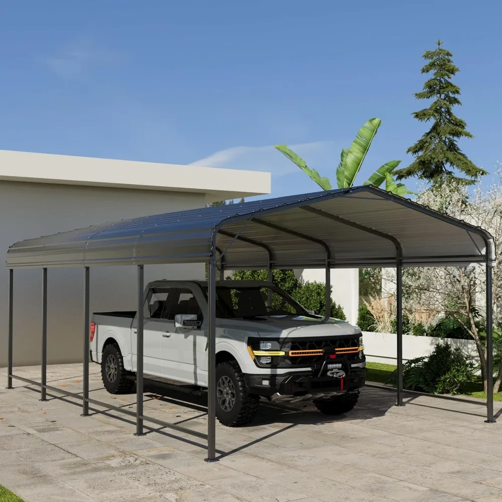 Metal Carport 12'x20' Heavy Duty, Outdoor Garage Car Shelter Shade with Galvanized Metal Roof for Car and Boats, Grey
Metal Carport 12'x20' Heavy Duty, Outdoor Garage Car Shelter Shade with Galvanized Metal Roof for Car and Boats, Grey