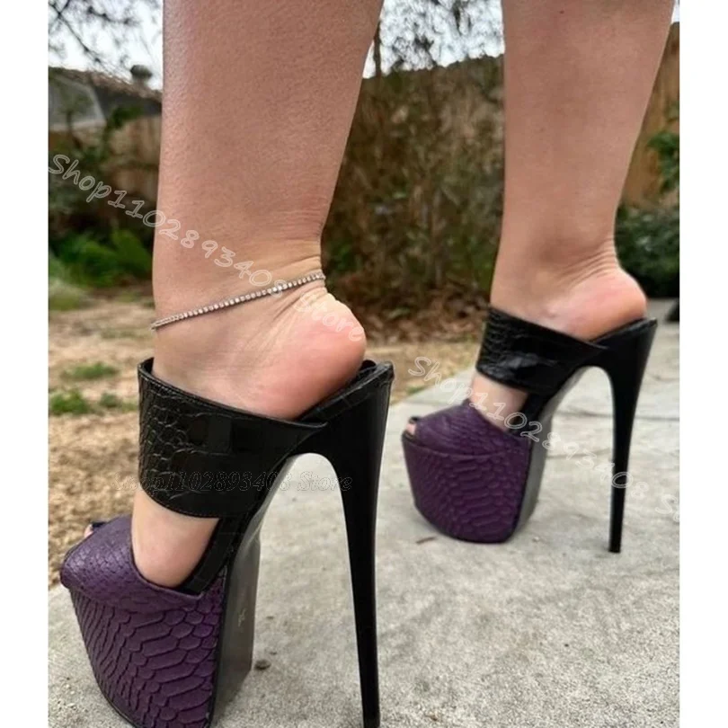 Bicolor Platform Stiletto Slippers Peep Toe High Heels Casual Shoes Design for Women Party Dress Slippers Zapatos Para Mujere
Bicolor Platform Stiletto Slippers Peep Toe High Heels Casual Shoes Design for Women Party Dress Slippers Zapatos Para Mujere
