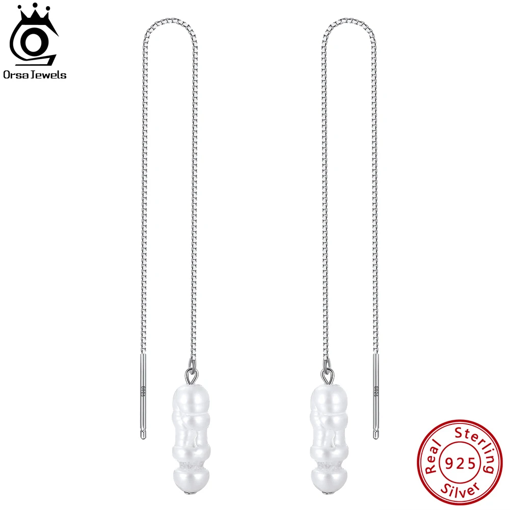 ORSA JEWELS 925 Sterling Silver Natural Freshwater Pearl Long Tassel Earring 14K Baroque Pearl Drop Earring Accessories GPE07
ORSA JEWELS 925 Sterling Silver Natural Freshwater Pearl Long Tassel Earring 14K Baroque Pearl Drop Earring Accessories GPE07