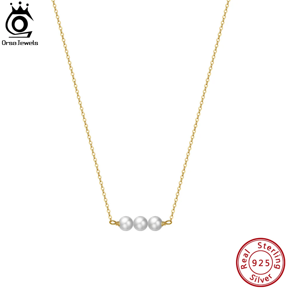 ORSA JEWELS Handmade 925 Sterling Silver Pearl Necklace with 3 Pieces 6mm Real Natural Baroque Pearl for Women Jewelry GPN20
ORSA JEWELS Handmade 925 Sterling Silver Pearl Necklace with 3 Pieces 6mm Real Natural Baroque Pearl for Women Jewelry GPN20