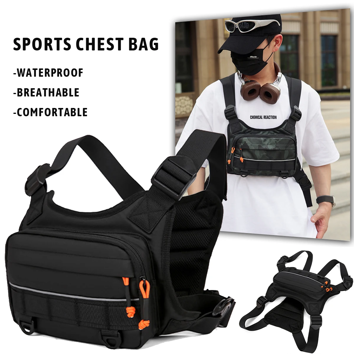 Sports Chest Bag Men Women Multi-Function Waterproof Storage Pack Multi-Purpose Tactical Bag Outdoor Camping Running Bag Unisex
Sports Chest Bag Men Women Multi-Function Waterproof Storage Pack Multi-Purpose Tactical Bag Outdoor Camping Running Bag Unisex