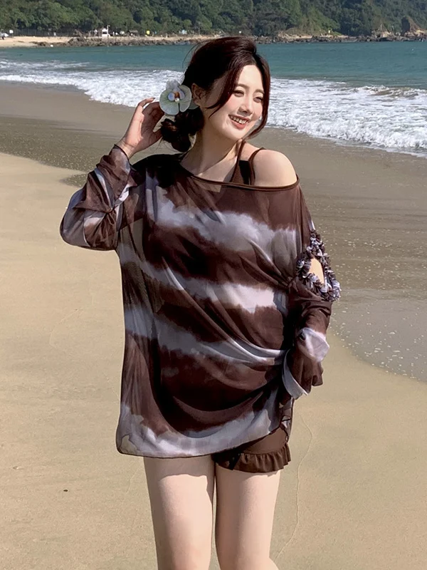 Conservative Tee-Piece Swimsuit Women's plus Size Hide Meat Slimming Hot Spring Faionable Separate Swimwear round Ne
Conservative Tee-Piece Swimsuit Women's plus Size Hide Meat Slimming Hot Spring Faionable Separate Swimwear round Ne