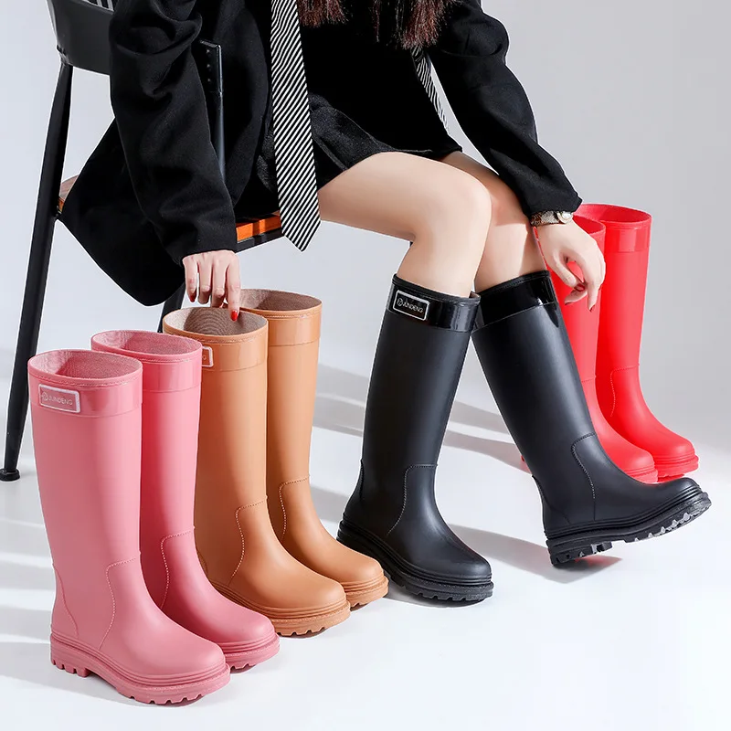 Women's High Top Rain Boots PVC Material Waterproof, Anti Slip and Height Increasing Outdoor Rain Shoes Pink Knee High Boots
Women's High Top Rain Boots PVC Material Waterproof, Anti Slip and Height Increasing Outdoor Rain Shoes Pink Knee High Boots
