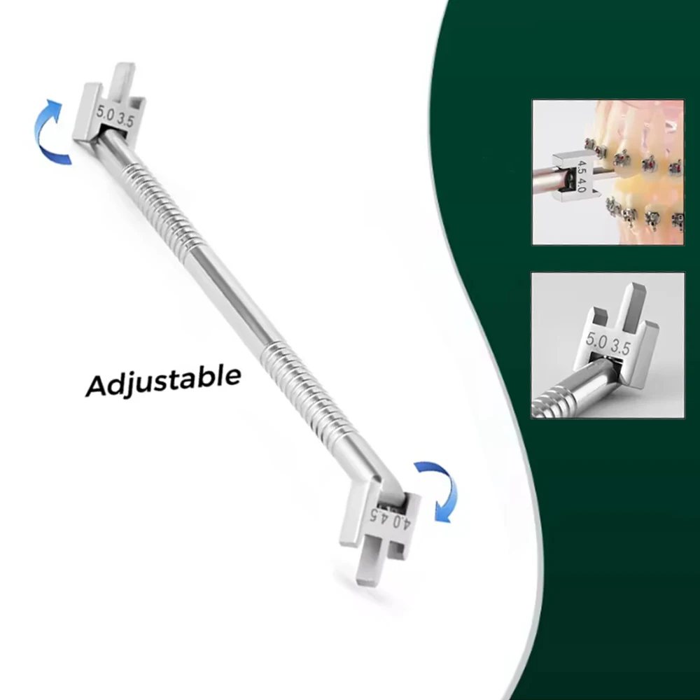 Локатор стоматологического кронштейна с двойной шкалой для позиционера ортодонтических кронштейнов 4,0-4,5 и 5,0-3,5 инструментов
Локатор стоматологического кронштейна с двойной шкалой для позиционера ортодонтических кронштейнов 4,0-4,5 и 5,0-3,5 инструментов