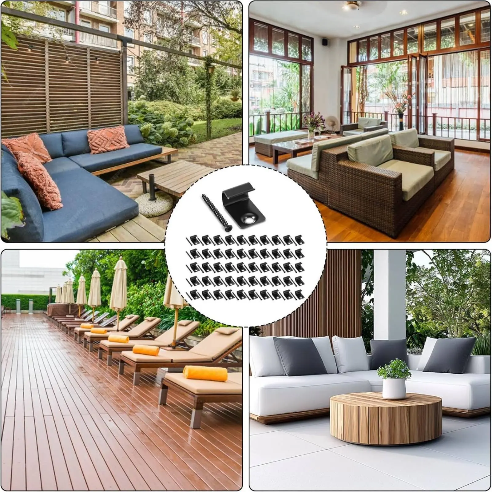 50 Pieces Stainless Steel Deck Fastener Corrosion-Resistant Synthetic Decking Fastener Hidden Deck Fastener Screws Included
50 Pieces Stainless Steel Deck Fastener Corrosion-Resistant Synthetic Decking Fastener Hidden Deck Fastener Screws Included