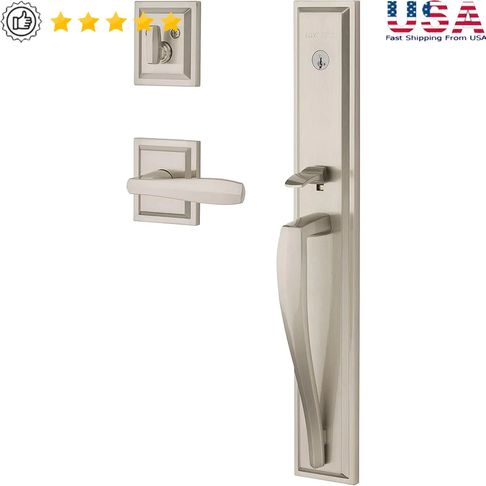 Torrey Pines Entry Handle Set with SmartKey Deadbolt Re-Key Technology Interior Lever and Microban Protection Standard Doors
Torrey Pines Entry Handle Set with SmartKey Deadbolt Re-Key Technology Interior Lever and Microban Protection Standard Doors