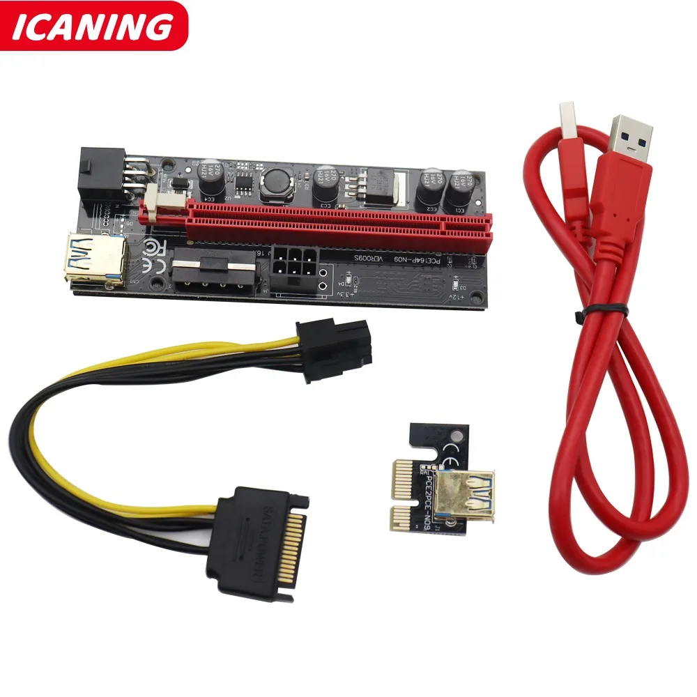 VER009S PCI-E Riser Card PCI Express x16 Cabo Riser For Video Card USB 3.0 Cable SATA to 6pin Power For Mining Miner
VER009S PCI-E Riser Card PCI Express x16 Cabo Riser For Video Card USB 3.0 Cable SATA to 6pin Power For Mining Miner