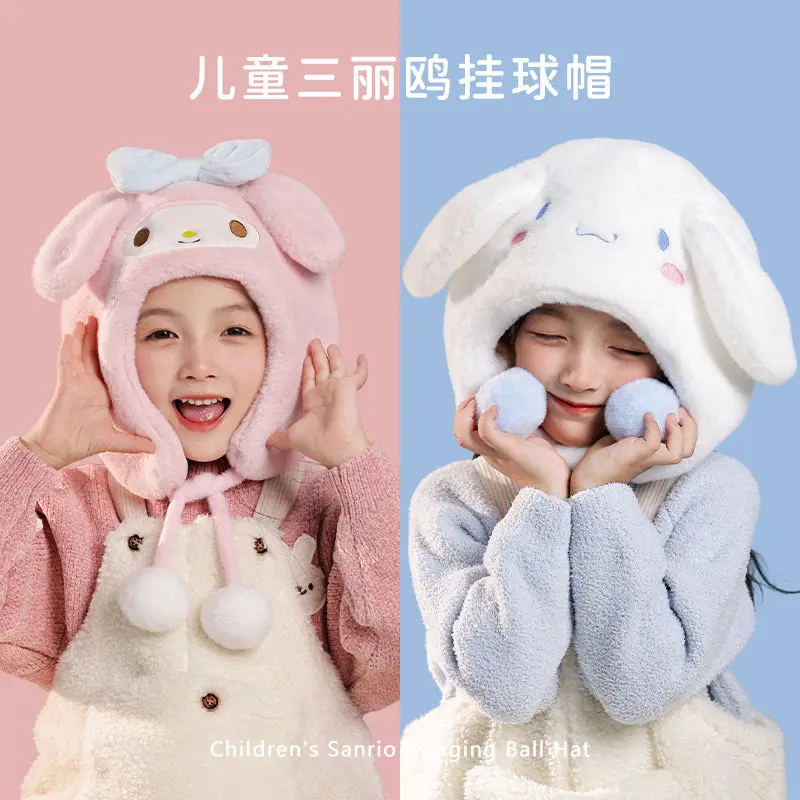 Sanrio Kawaii Kuromi My Melody Hanging Ball Hat Cinnamoroll Anime Children Hat Autumn Winter Cartoon Cute Warm Hat Gift for Kids
Sanrio Kawaii Kuromi My Melody Hanging Ball Hat Cinnamoroll Anime Children Hat Autumn Winter Cartoon Cute Warm Hat Gift for Kids