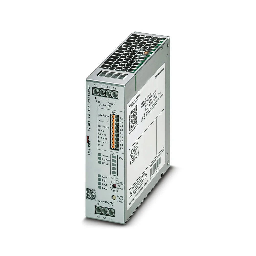 UPS 2907076 QUINT4-UPS/24DC/24DC/20/EC For Phoenix 24VDC/20A RJ45 Uninterruptible Power Supply
UPS 2907076 QUINT4-UPS/24DC/24DC/20/EC For Phoenix 24VDC/20A RJ45 Uninterruptible Power Supply