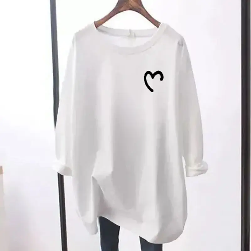 Plus Size 6XL 150kg T shirt Women O Collar T Shirt Autumn Long Sleeve Pullover Lady Tees
Plus Size 6XL 150kg T shirt Women O Collar T Shirt Autumn Long Sleeve Pullover Lady Tees