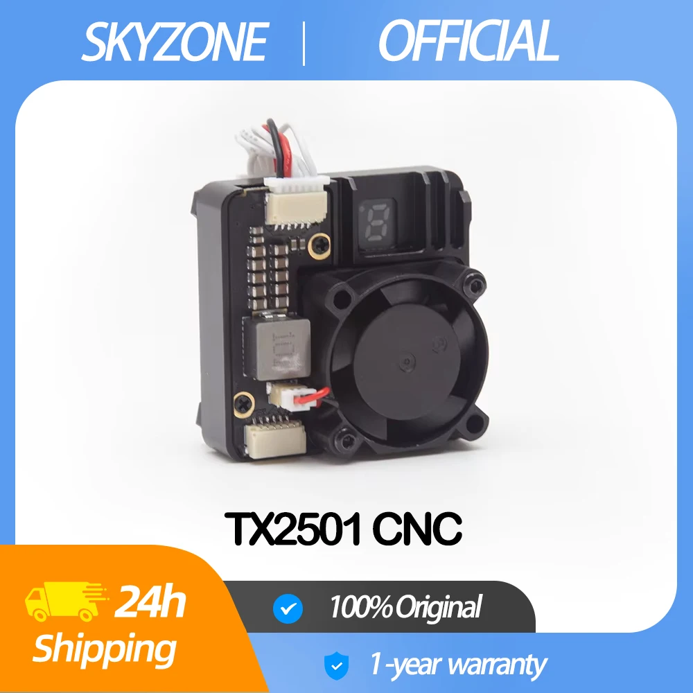 SKYZONE TX2501 5.8GHz 2.5W High Power 56CH VTX Video Transmitter with CNC shell for RC FPV Long Range Fixed-wing Drones DIY
SKYZONE TX2501 5.8GHz 2.5W High Power 56CH VTX Video Transmitter with CNC shell for RC FPV Long Range Fixed-wing Drones DIY