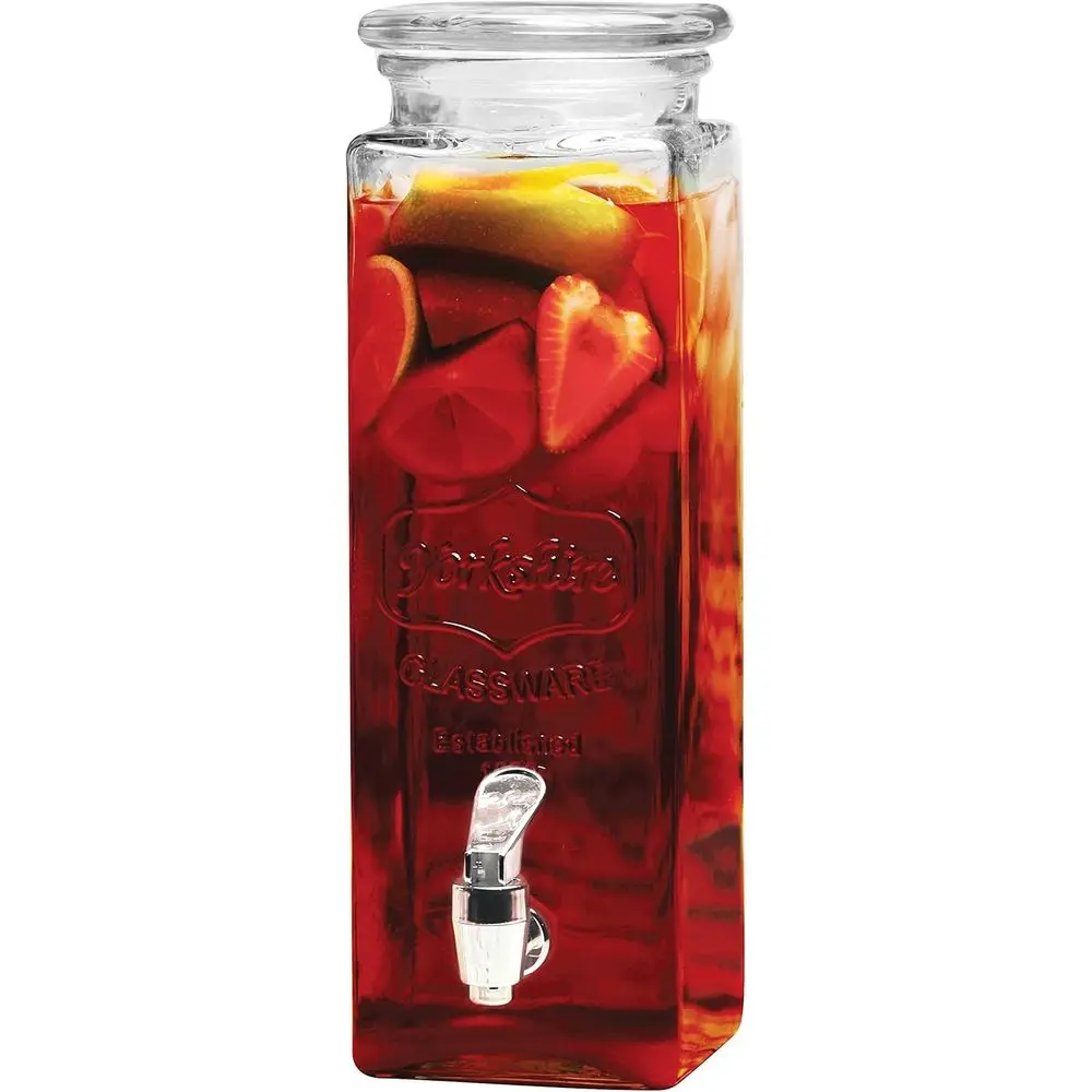 Tall Square Glass Beverage Dispenser with Lid and Spigot, 2.5 Quart, Clear
Tall Square Glass Beverage Dispenser with Lid and Spigot, 2.5 Quart, Clear