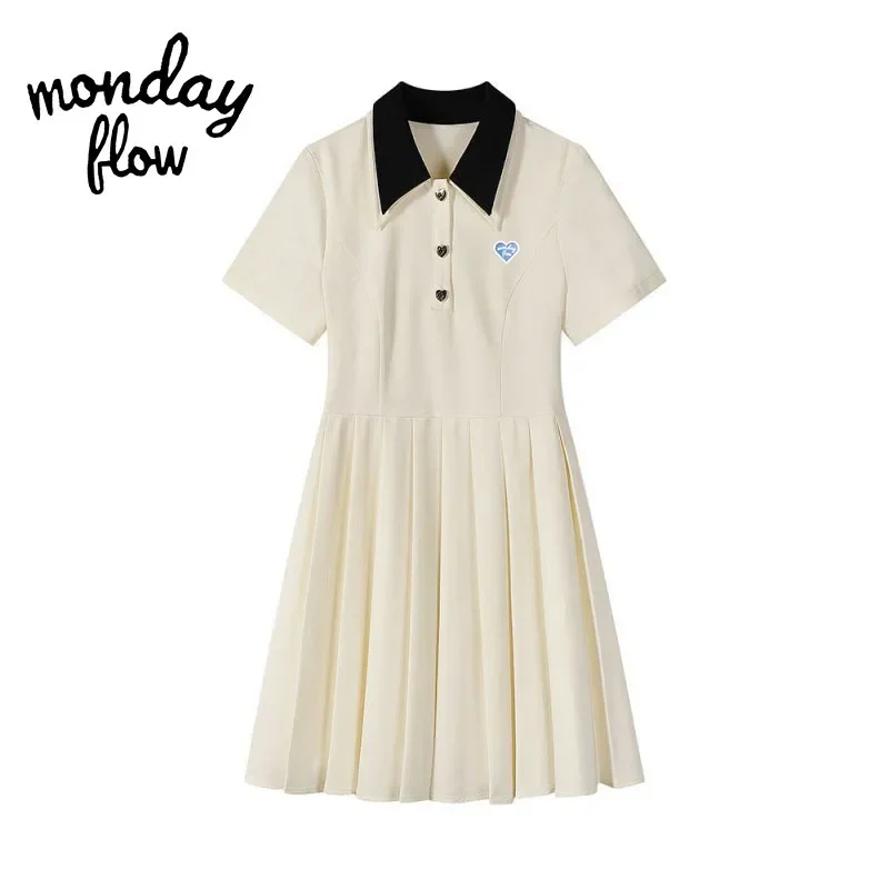 Monday Flow Casual Dress Short-Sleeved One-Piece Pleated Dress Women's Tennis Skirt Sports Suit For Temperament Women Golf Wear
Monday Flow Casual Dress Short-Sleeved One-Piece Pleated Dress Women's Tennis Skirt Sports Suit For Temperament Women Golf Wear