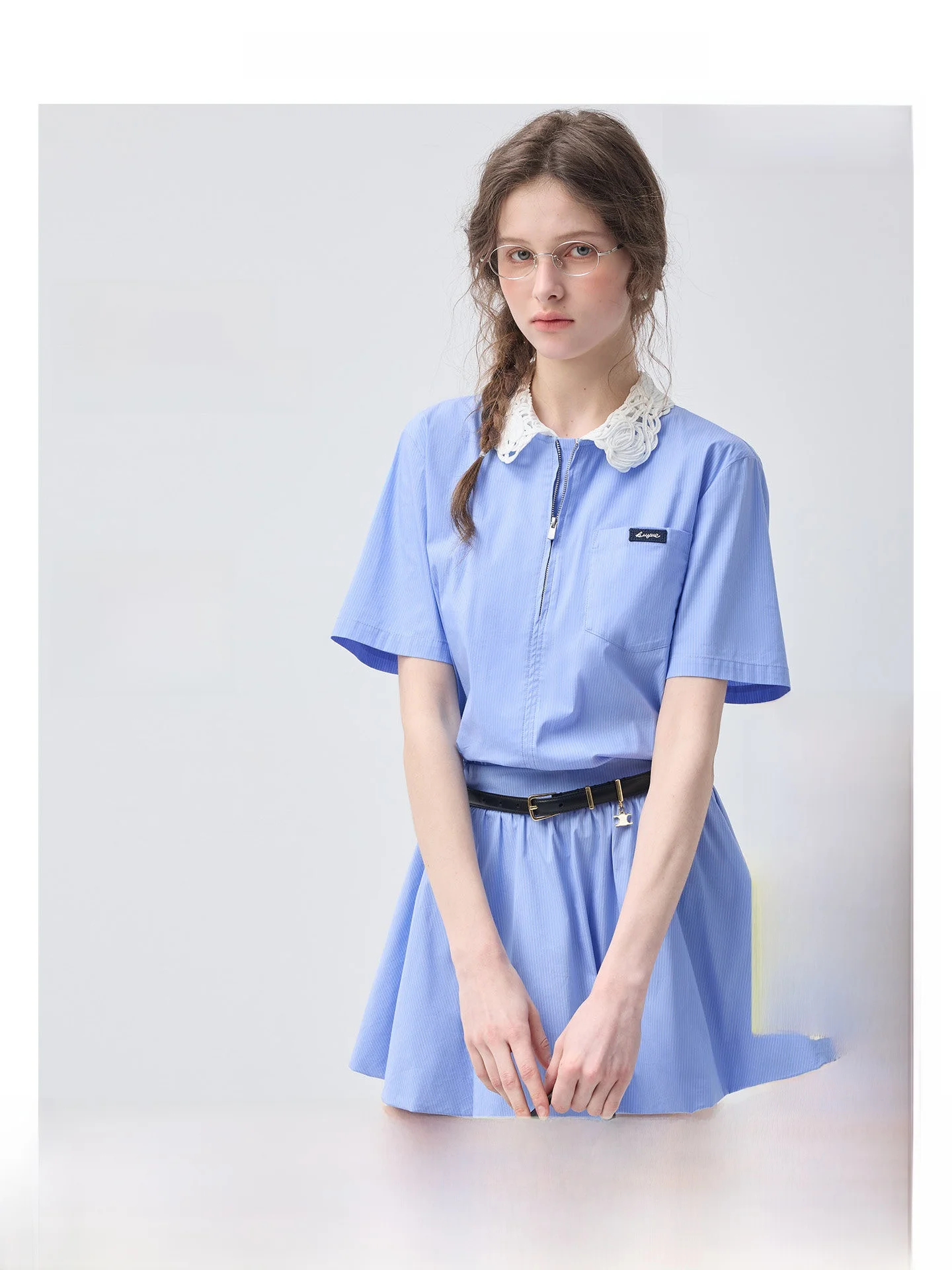 Blue Plaid Dress Slimming Waist A-Line Skirt Korean Style Commute Summer New Arrival VEGA CHANG Women's Fashion Dress
Blue Plaid Dress Slimming Waist A-Line Skirt Korean Style Commute Summer New Arrival VEGA CHANG Women's Fashion Dress