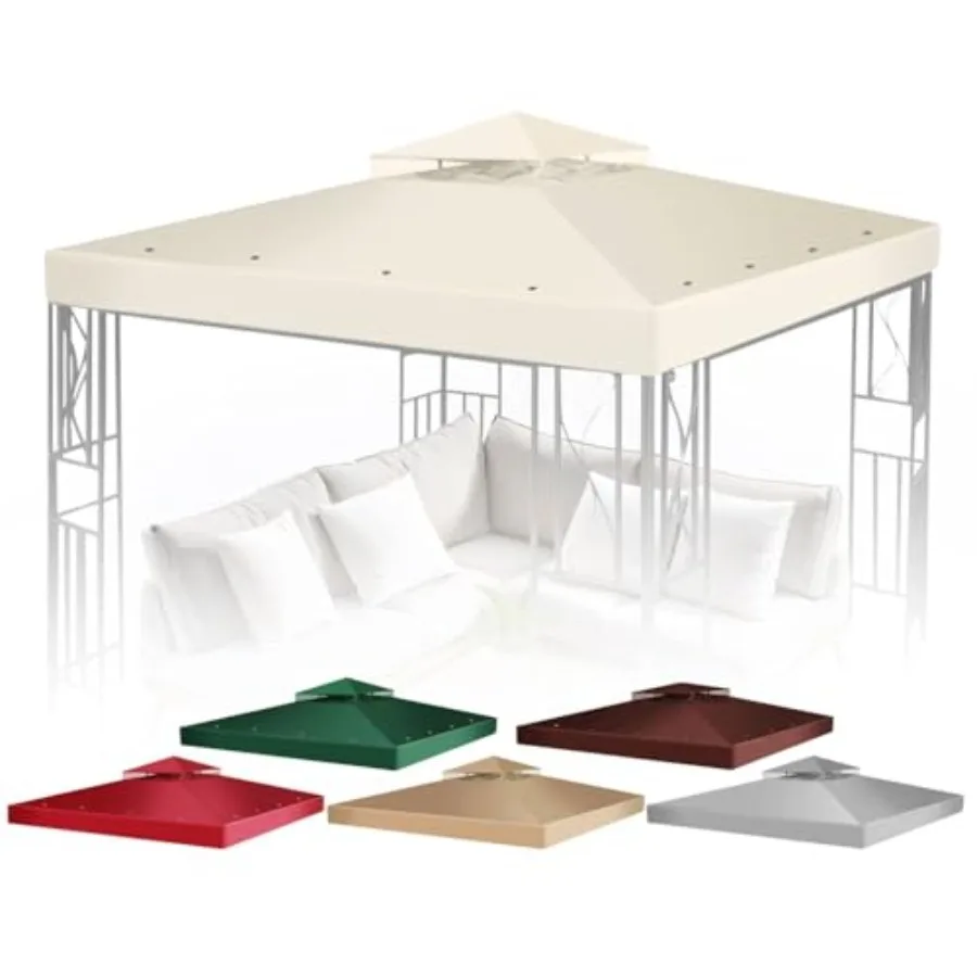 Gazebo Cover Replacement Canopy Top 12x12 Feet 3.6m x 3.6m - Double Tier Top Canopy Cover Replacement with UV30+ Dirt Water Res
Gazebo Cover Replacement Canopy Top 12x12 Feet 3.6m x 3.6m - Double Tier Top Canopy Cover Replacement with UV30+ Dirt Water Res