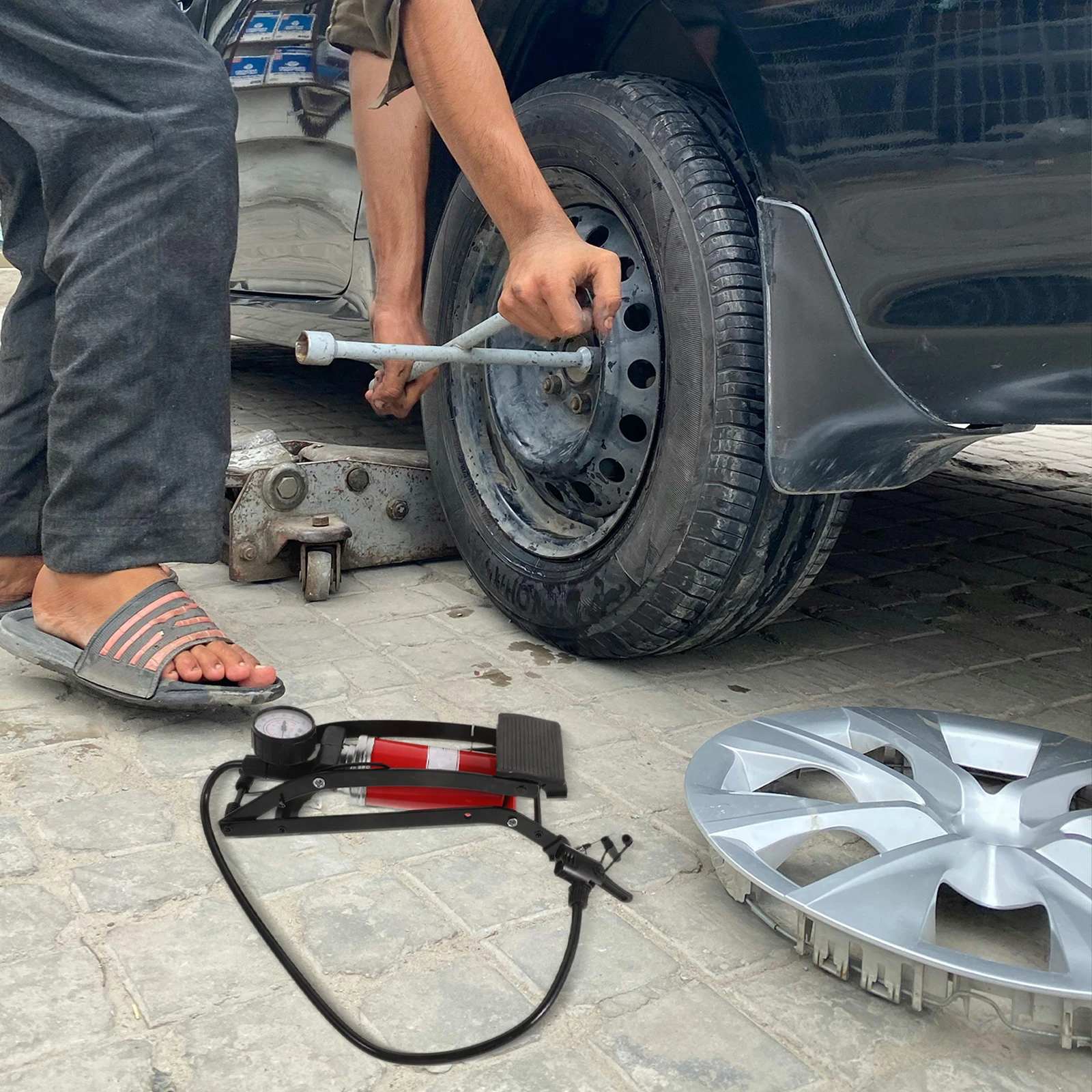 1Pcs Foot Pump Bike Pump Multifunction High Pressure Tire Inflator for Car Motorcycle Bicycle Tires Accessories
1Pcs Foot Pump Bike Pump Multifunction High Pressure Tire Inflator for Car Motorcycle Bicycle Tires Accessories