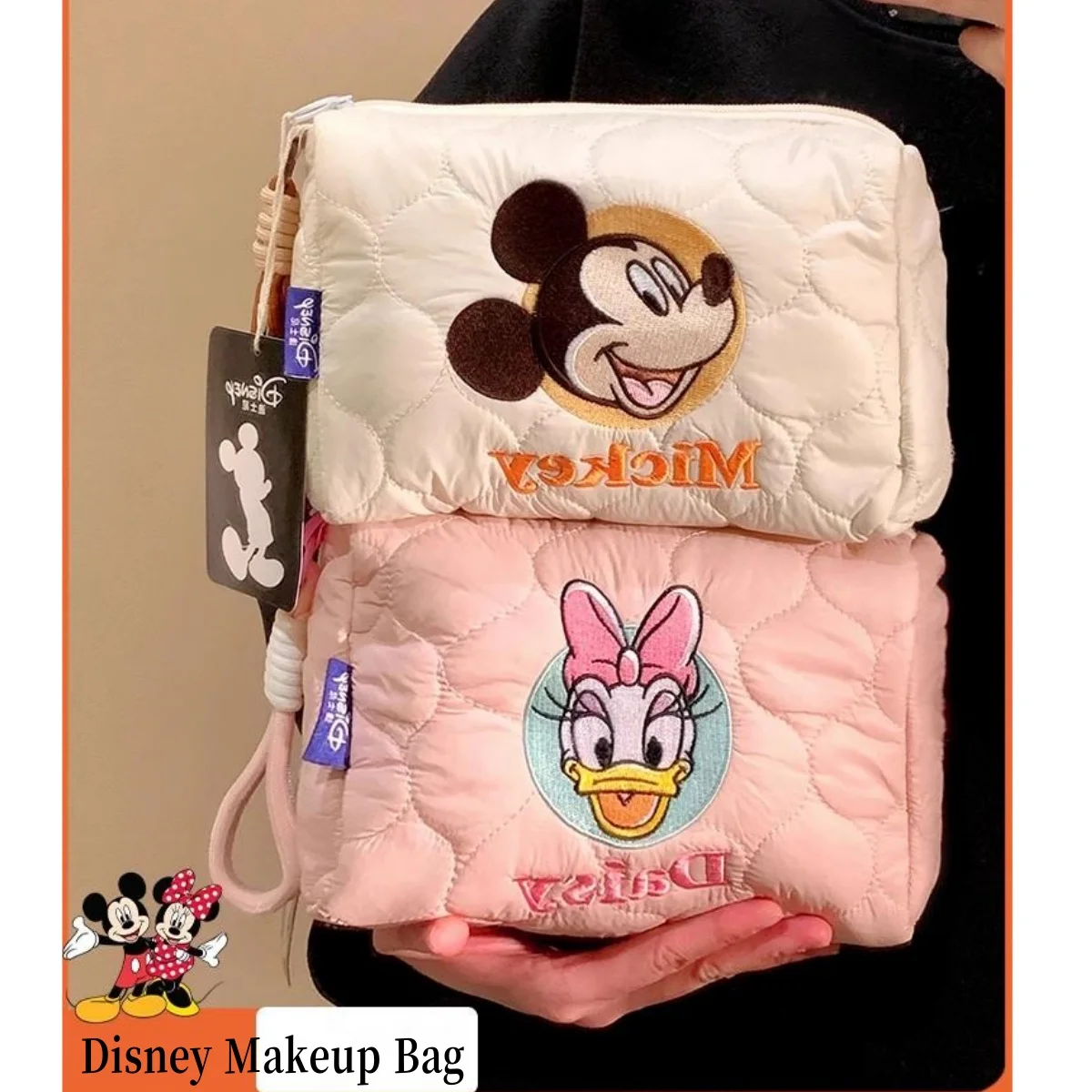 Disney cute Mickey makeup bag large capacity portable travel toiletries storage bag 22x15cm for women's birthday gift
Disney cute Mickey makeup bag large capacity portable travel toiletries storage bag 22x15cm for women's birthday gift