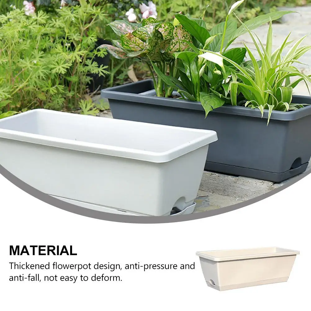 Rectangular Flowerpot Large Size Thickened Design for Indoor Plants Vegetable Gardening Pot with Drainage Holes Breathable Plant
Rectangular Flowerpot Large Size Thickened Design for Indoor Plants Vegetable Gardening Pot with Drainage Holes Breathable Plant