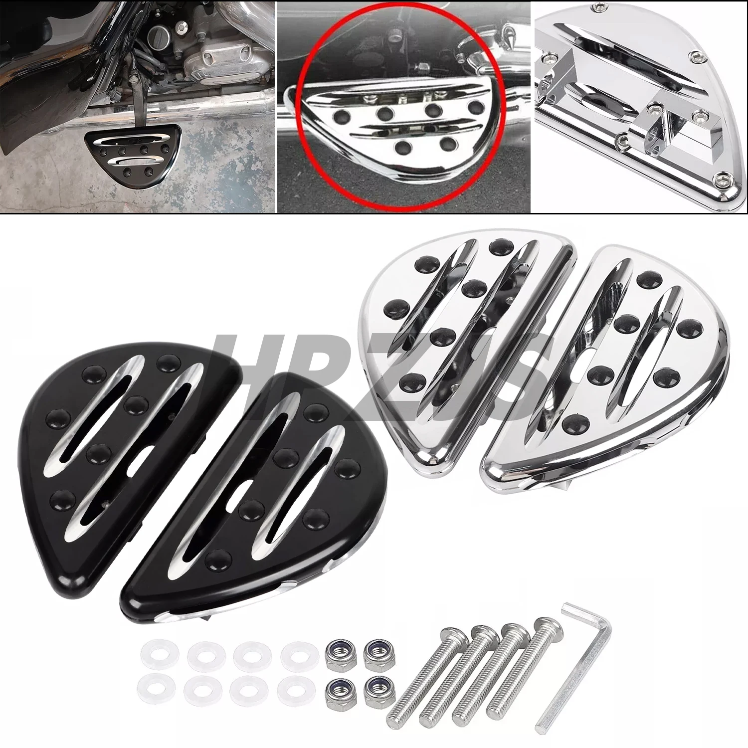 Подножки заднего пассажира мотоцикла, половая доска для Harley Touring Electra Street Glide FLHR FLHRC Road King 1993-Up, черный/хром
Подножки заднего пассажира мотоцикла, половая доска для Harley Touring Electra Street Glide FLHR FLHRC Road King 1993-Up, черный/хром