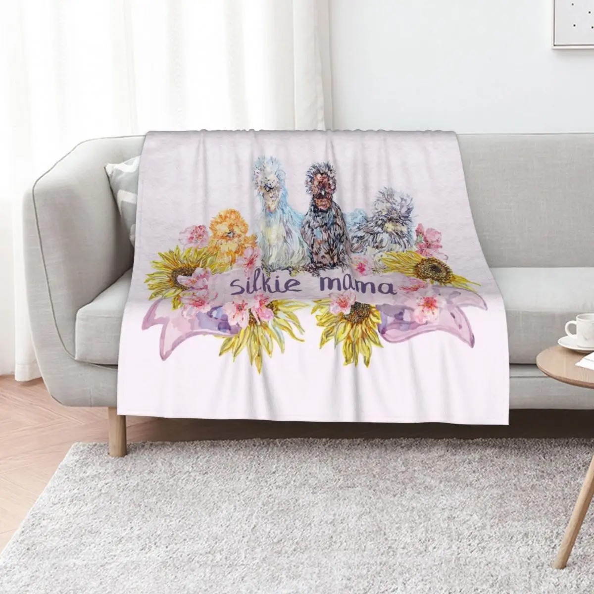Silkie Chicken Mama - Sunflowers and Spring Blossoms Throw Blanket Soft Tourist Custom Travel Blankets
Silkie Chicken Mama - Sunflowers and Spring Blossoms Throw Blanket Soft Tourist Custom Travel Blankets