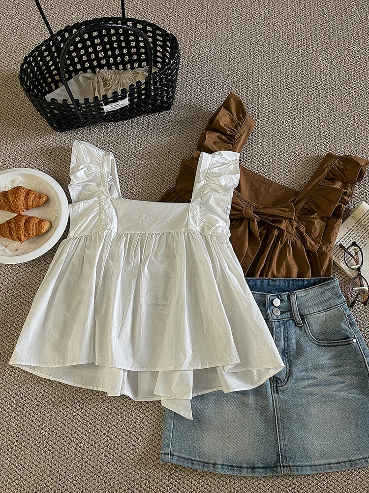 Summer New Sle Korean Version Pure Color Lace Trim Vest irt Women's Faionable Spicy Girl Svel Turn-down Collar Top
Summer New Sle Korean Version Pure Color Lace Trim Vest irt Women's Faionable Spicy Girl Svel Turn-down Collar Top