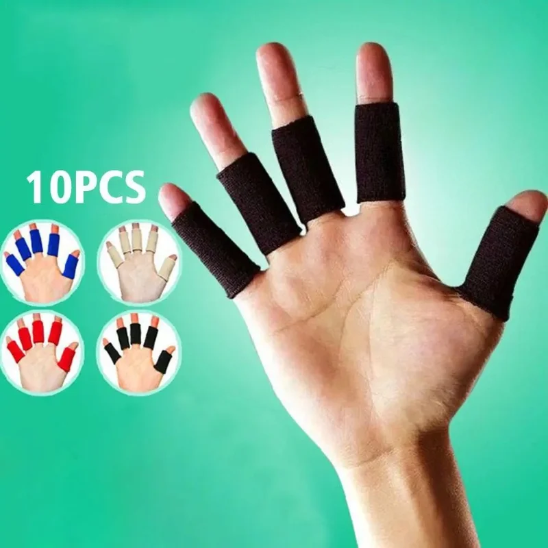 10pcs Nylon Finger Sleeve Support Thumb Brace Protector Gear Breathable Elastic Finger Tape For Basketball Tennis Sports Gym
10pcs Nylon Finger Sleeve Support Thumb Brace Protector Gear Breathable Elastic Finger Tape For Basketball Tennis Sports Gym