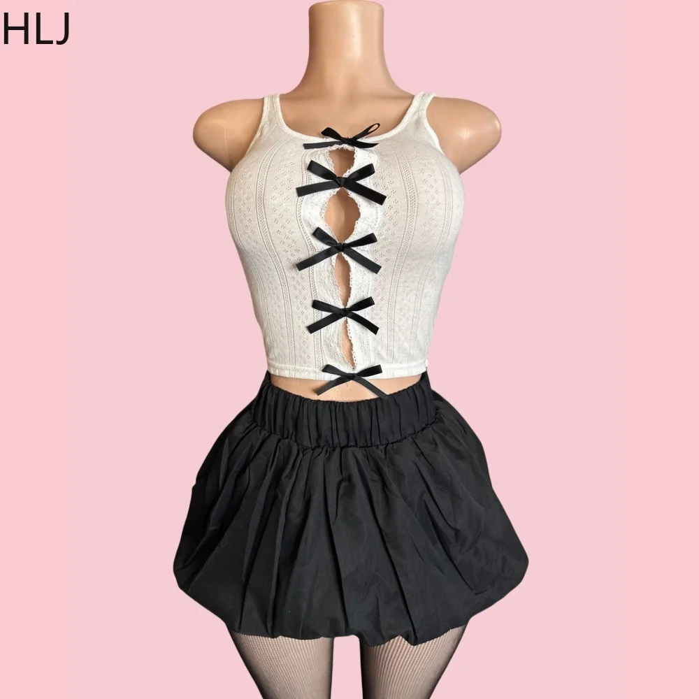 HLJ Y2K Bow Design Fashion Lace Slim Two Piece Sets For Women Round Neck Sleeveless Slim Tank Top And Mini Puffy Skirts Outfits
HLJ Y2K Bow Design Fashion Lace Slim Two Piece Sets For Women Round Neck Sleeveless Slim Tank Top And Mini Puffy Skirts Outfits