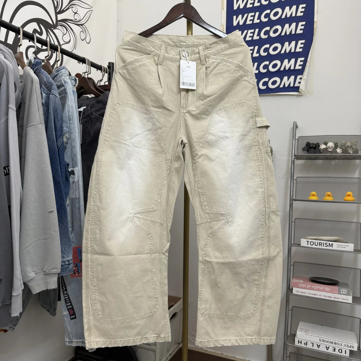 Retro Waed Wide Leg Workwear Pants Men Women Loose Couple Jeans Knife Wooutters Trousers Casual Fall Denim
Retro Waed Wide Leg Workwear Pants Men Women Loose Couple Jeans Knife Wooutters Trousers Casual Fall Denim