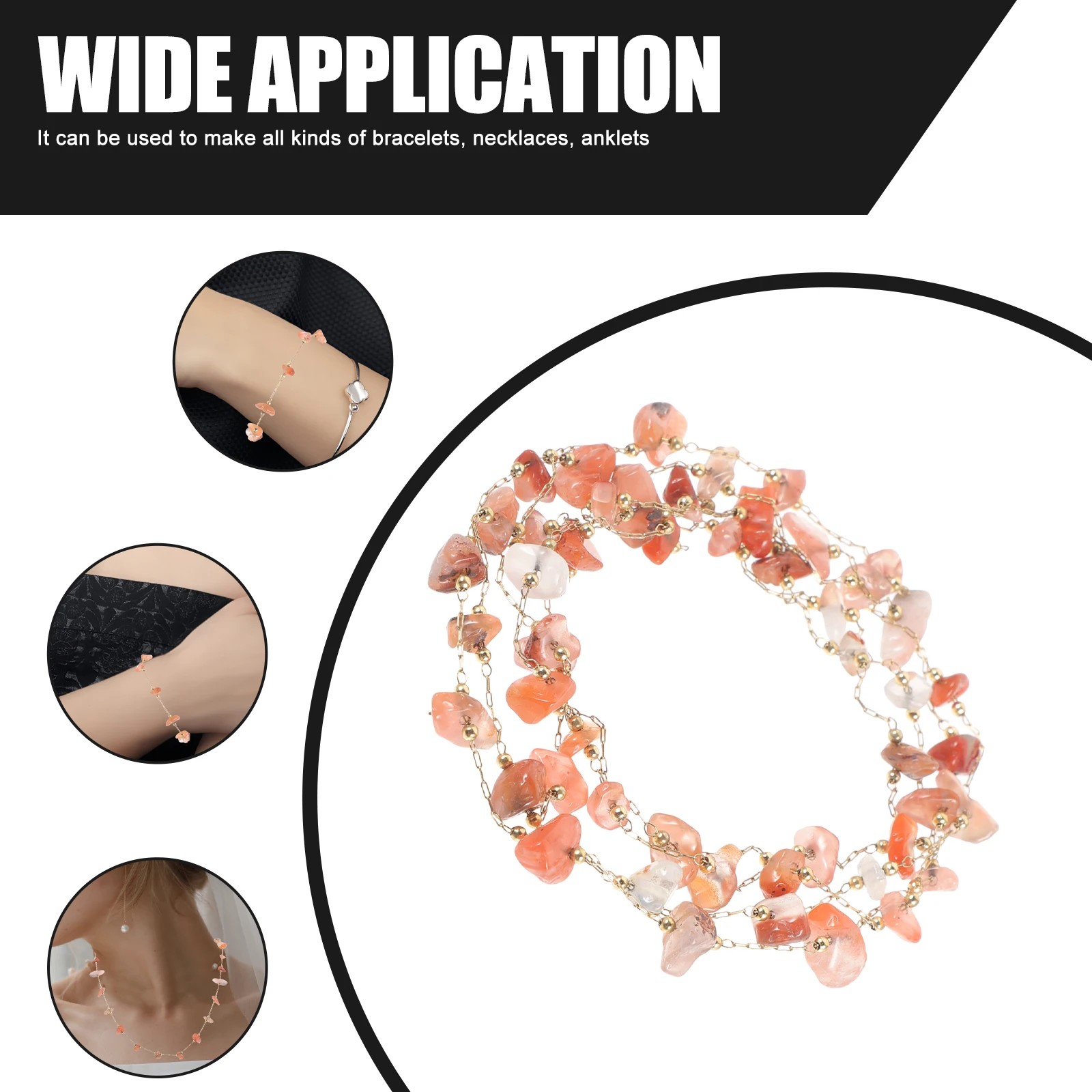 Exquisite Adjustable Jewelry Chain Necklace Bracelet Anklet Diy Accessories Decorative Craft Charms Key Chains Handmade Natural
Exquisite Adjustable Jewelry Chain Necklace Bracelet Anklet Diy Accessories Decorative Craft Charms Key Chains Handmade Natural