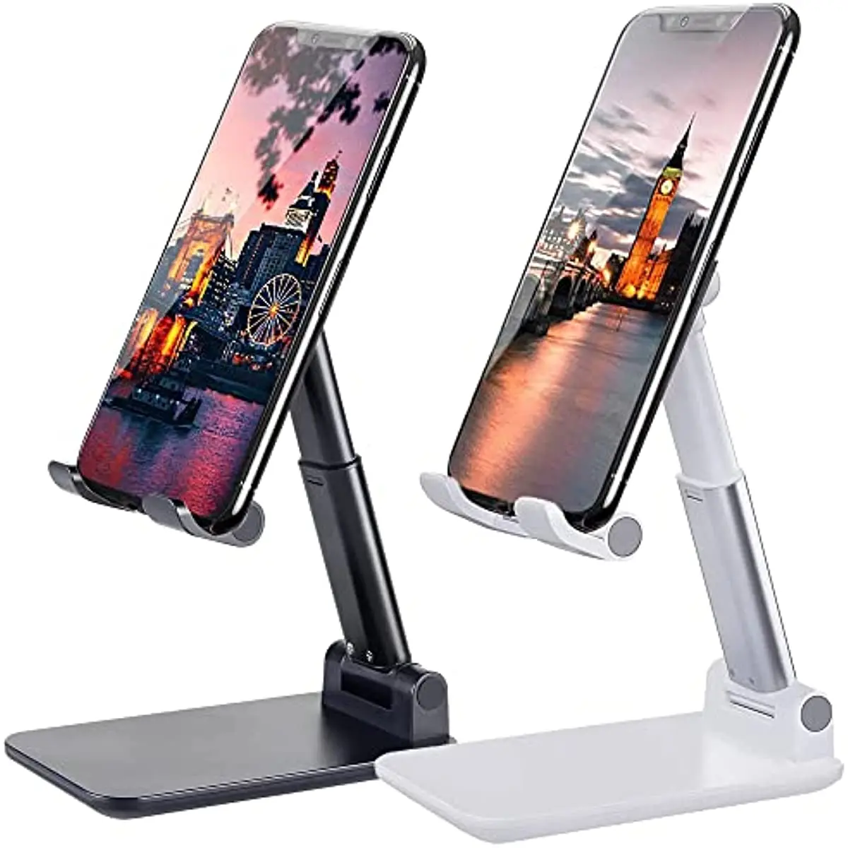 2 Pcs Cell Phone Stand, Adjustable Angle Height Phone Stand for Desk, Fully Foldable/Portable Phone Holder for Smartphones
2 Pcs Cell Phone Stand, Adjustable Angle Height Phone Stand for Desk, Fully Foldable/Portable Phone Holder for Smartphones