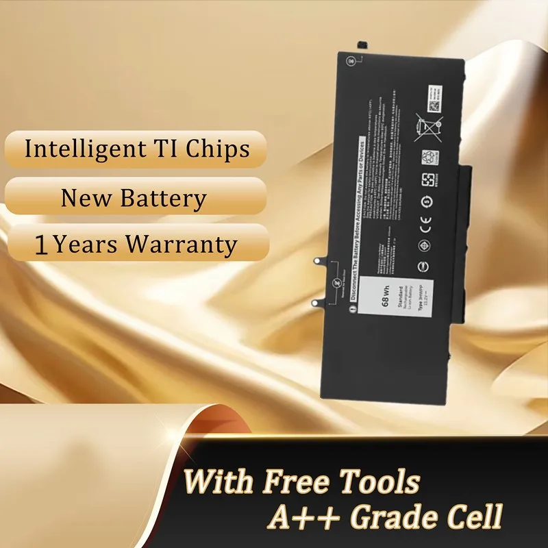 15.2V 68Wh 4250mAh Mode 3HWPP 1VY7F 10X1J JG75F T6DC2 Battery For Dell Latitude 5401/11 or Precision 3541/51 Series laptop
15.2V 68Wh 4250mAh Mode 3HWPP 1VY7F 10X1J JG75F T6DC2 Battery For Dell Latitude 5401/11 or Precision 3541/51 Series laptop