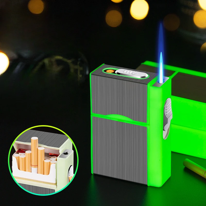 Electronic USB Light-emitting Three-in-one Multifunctional Gas Electric Cigarette Case Lighter Pieces Inflatable Cigarette Case
Electronic USB Light-emitting Three-in-one Multifunctional Gas Electric Cigarette Case Lighter Pieces Inflatable Cigarette Case
