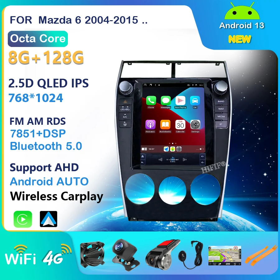 10.4" Android 13 For Mazda6 Mazda 6 Car Radio Automotivo Dvd Multimedia Player Auto GPS Navigation Stereo 4G 2004-2015
10.4" Android 13 For Mazda6 Mazda 6 Car Radio Automotivo Dvd Multimedia Player Auto GPS Navigation Stereo 4G 2004-2015