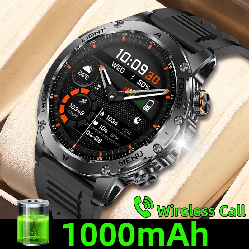 LIGE New Military 1000mAh Large Battery Smart Watches Waterproof Flashlight Heart Rate Sports tracker Smartwatch For Android ios
LIGE New Military 1000mAh Large Battery Smart Watches Waterproof Flashlight Heart Rate Sports tracker Smartwatch For Android ios
