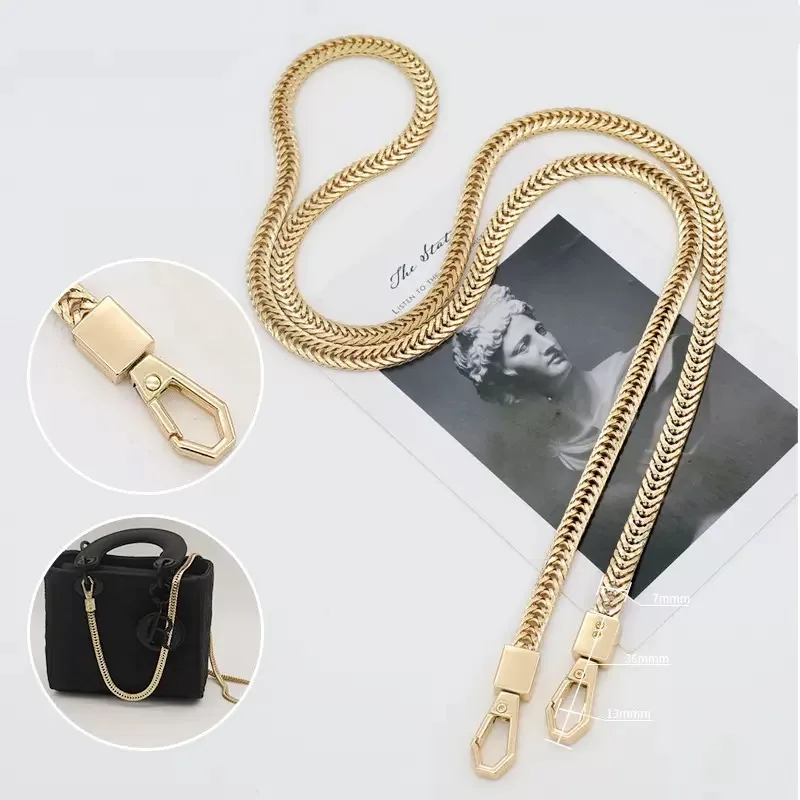 Snake Bag Chains Case Chain Strap Replacement 7mm Wide Flat Chain Strap Metal Chains for Wallet Tote Bag Shoulder Crossbody Bag
Snake Bag Chains Case Chain Strap Replacement 7mm Wide Flat Chain Strap Metal Chains for Wallet Tote Bag Shoulder Crossbody Bag