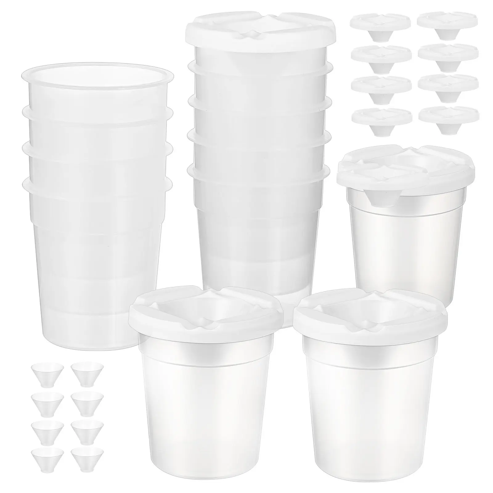 12Pcs Spill Proof Paint Cups with Lids Reusable Small Plastic Mixing Cups for Acrylic Watercolor Painting Art Supplies Kids
12Pcs Spill Proof Paint Cups with Lids Reusable Small Plastic Mixing Cups for Acrylic Watercolor Painting Art Supplies Kids